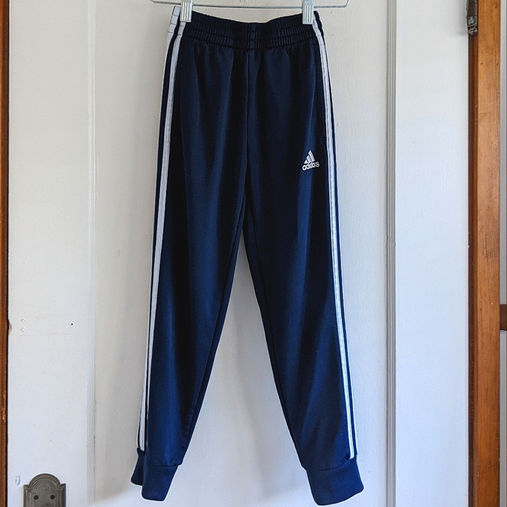 Adidas Boys navy blue athletic Joggers Sweatpants